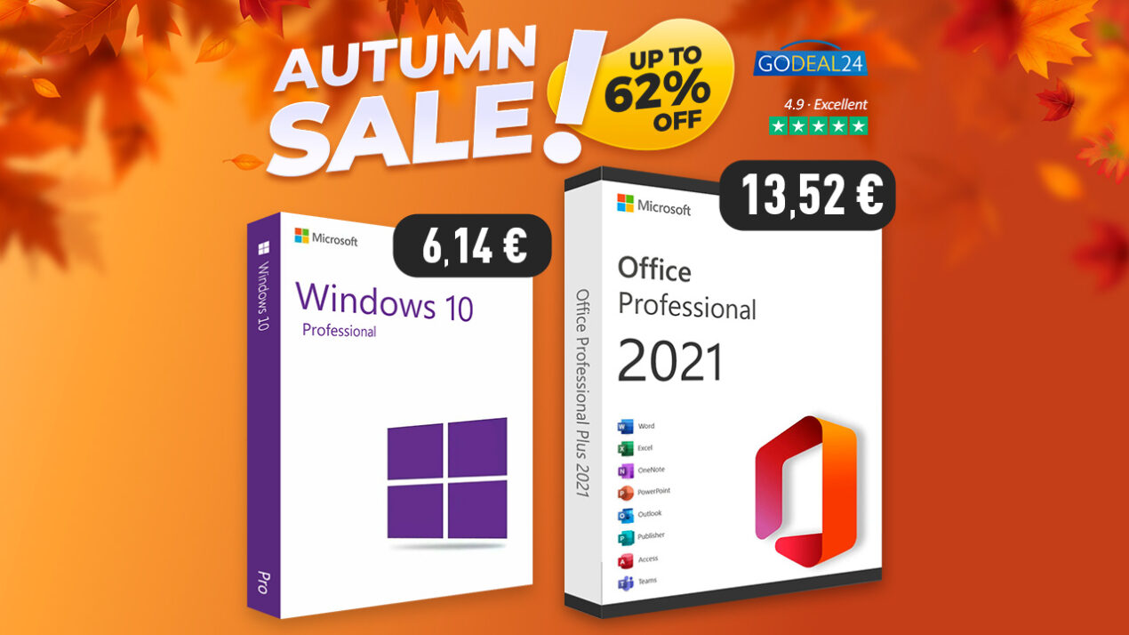 Office 2021 e Windows 10 sono i protagonisti delle offerte d'autunno di Godeal24