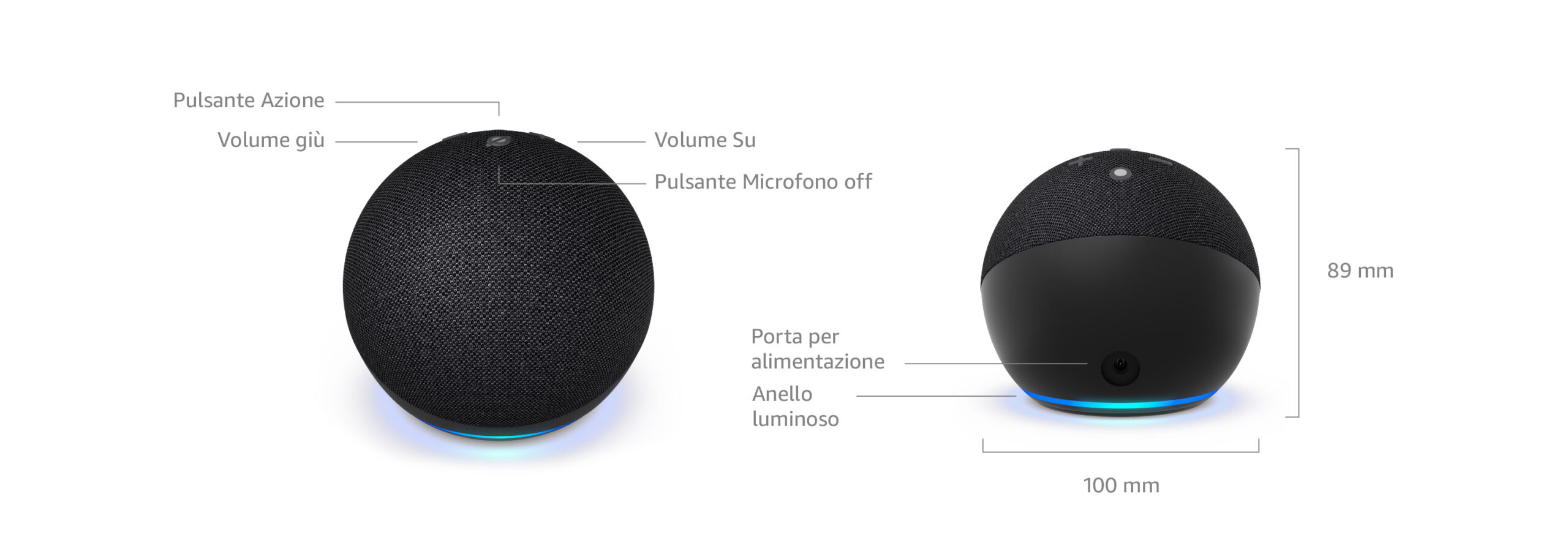 Amazon Echo Dot 5 dettagli tecnici
