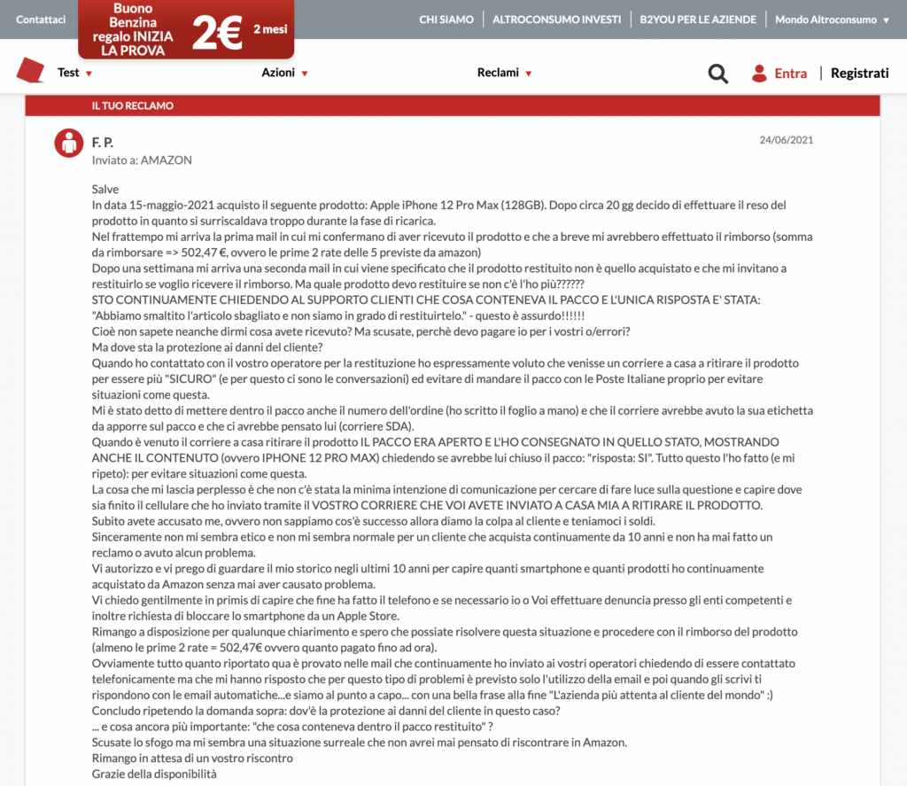 È il giorno di iPhone 14: attenzione alla truffa dei pacchi trafugati (Amazon) 4