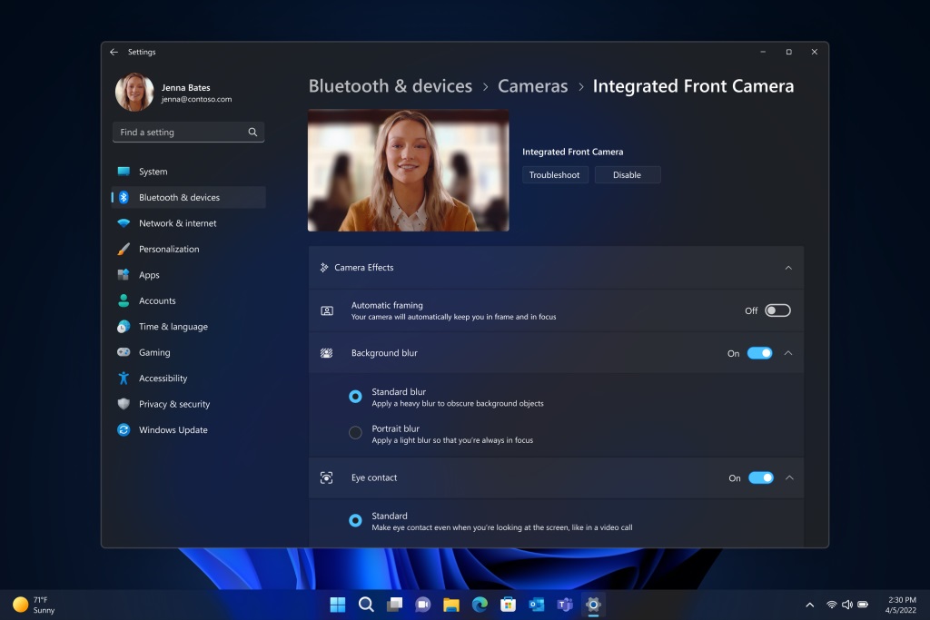 Windows Studio Effects Windows 11 2022 Update