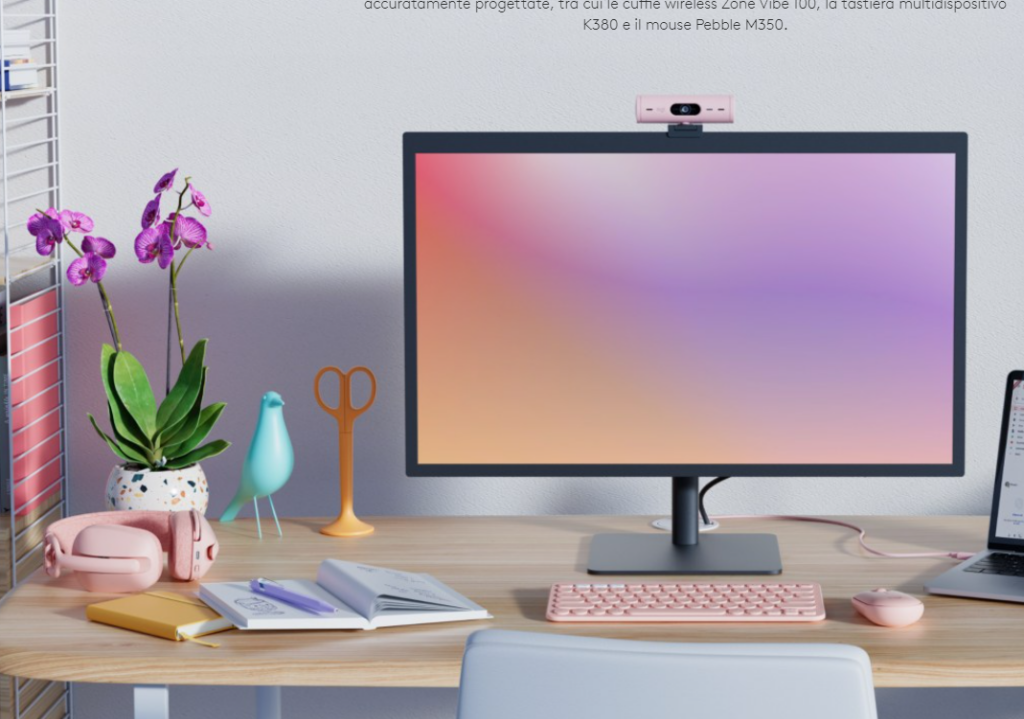 logitech brio 500 e cuffie zone vibe