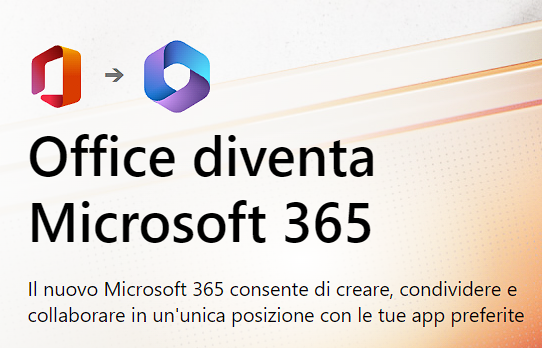 L'app Office diventa Microsoft 365