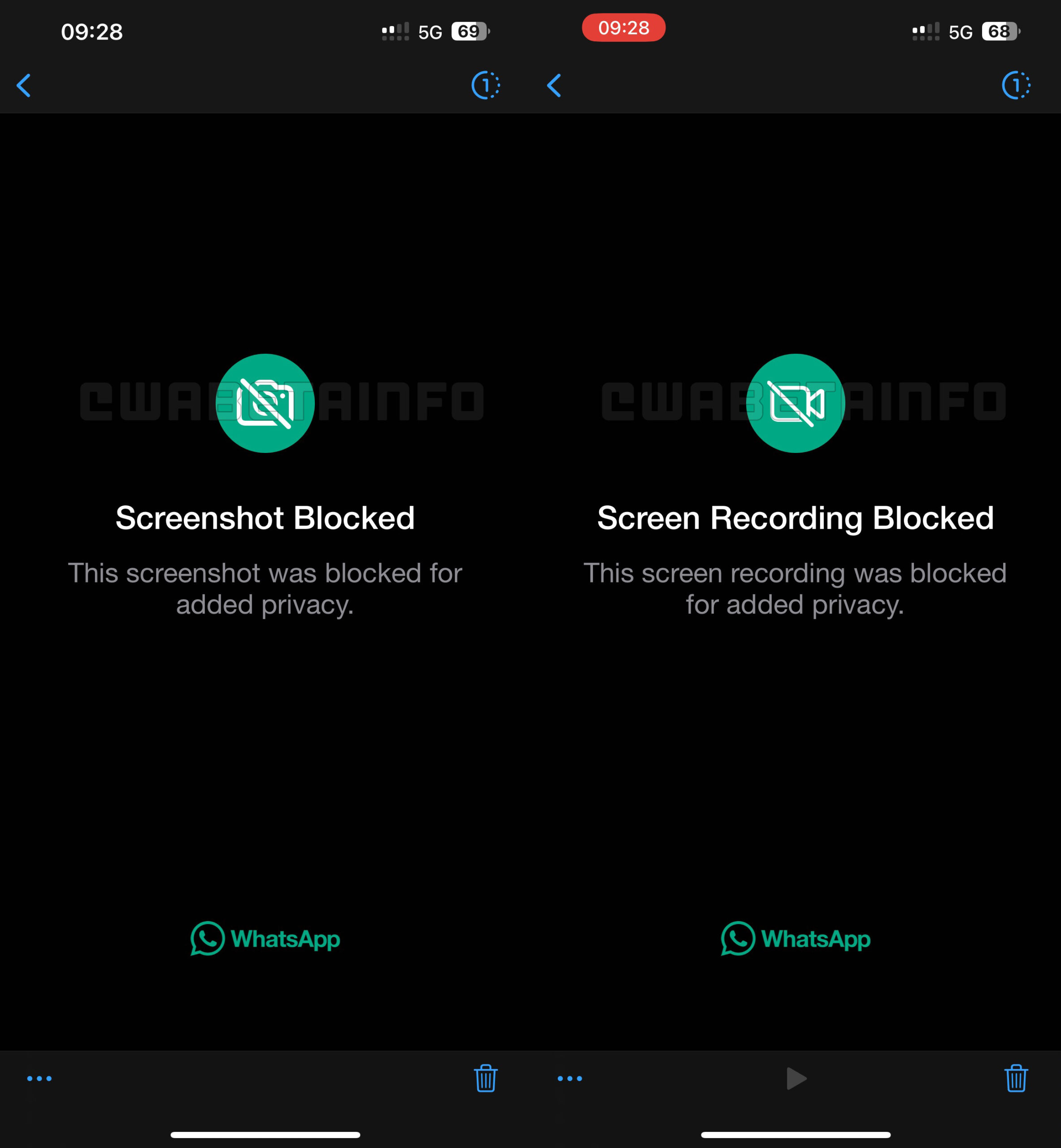 WhatsApp acquisizione contenuti bloccata