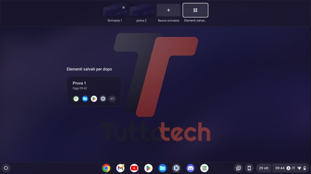 ChromeOS 107 scrivania