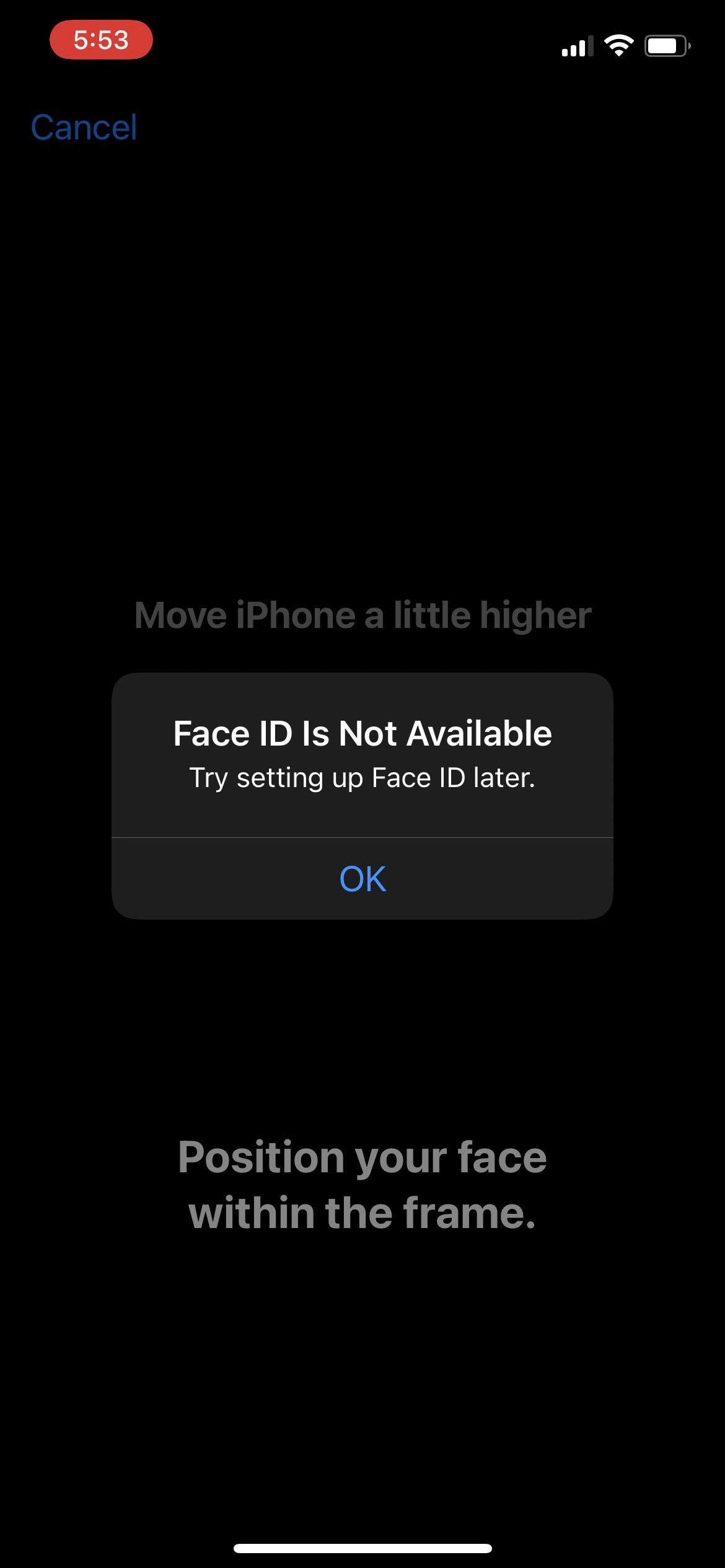 Apple problema Face ID rc iOS 15.7.1