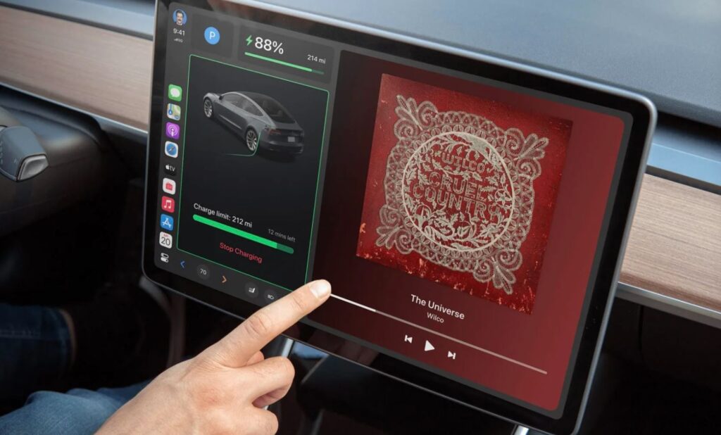 CarPlay Tesla concept