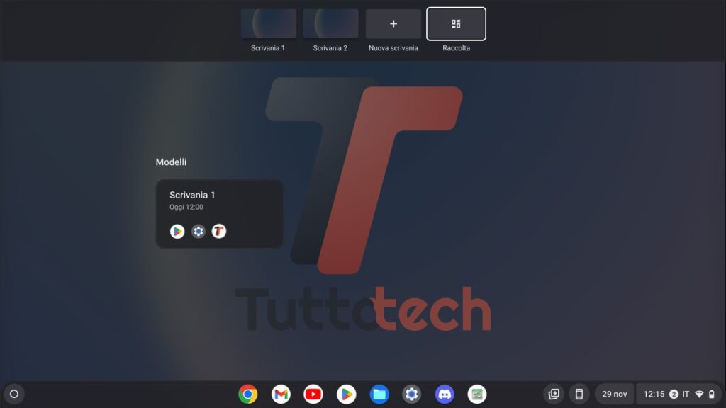 ChromeOS scrivanie virtuali modello