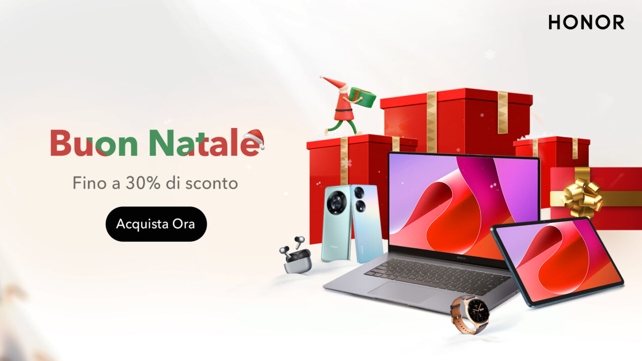 Le offerte di Natale di HONOR: smartphone e notebook fra sconti e bundle