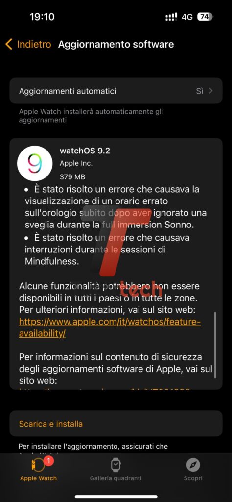 Apple watchOS 9.2 stabile