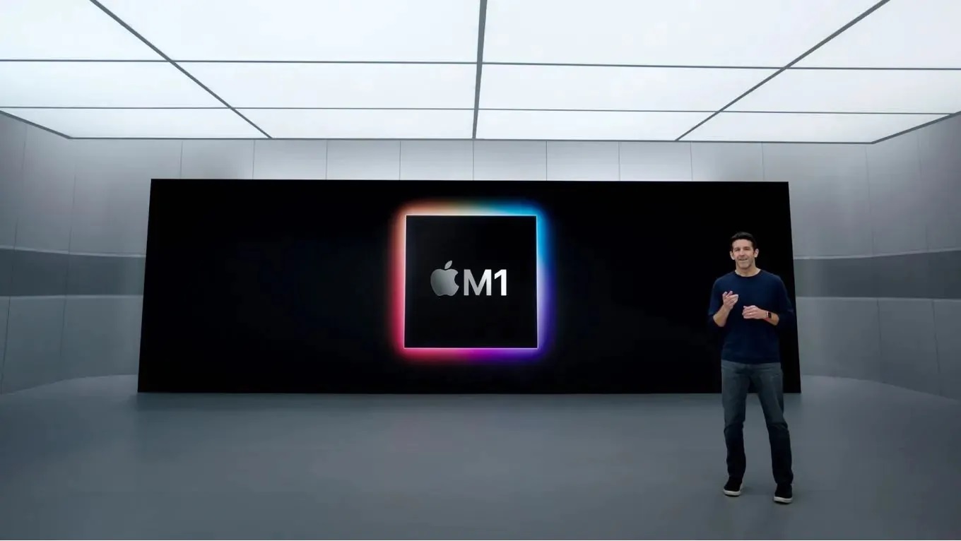 La presentazione del chip Apple Silicon M1 nel 2020