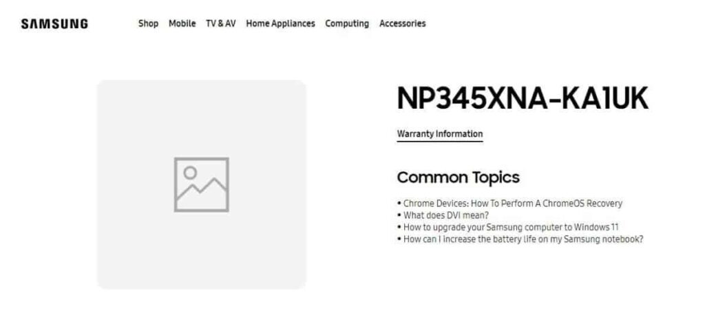 Samsung Galaxy Book 2 GO pagina supporto ufficiale