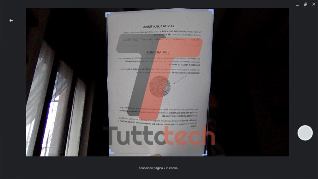 ChromeOS 108 scansione multi pagina