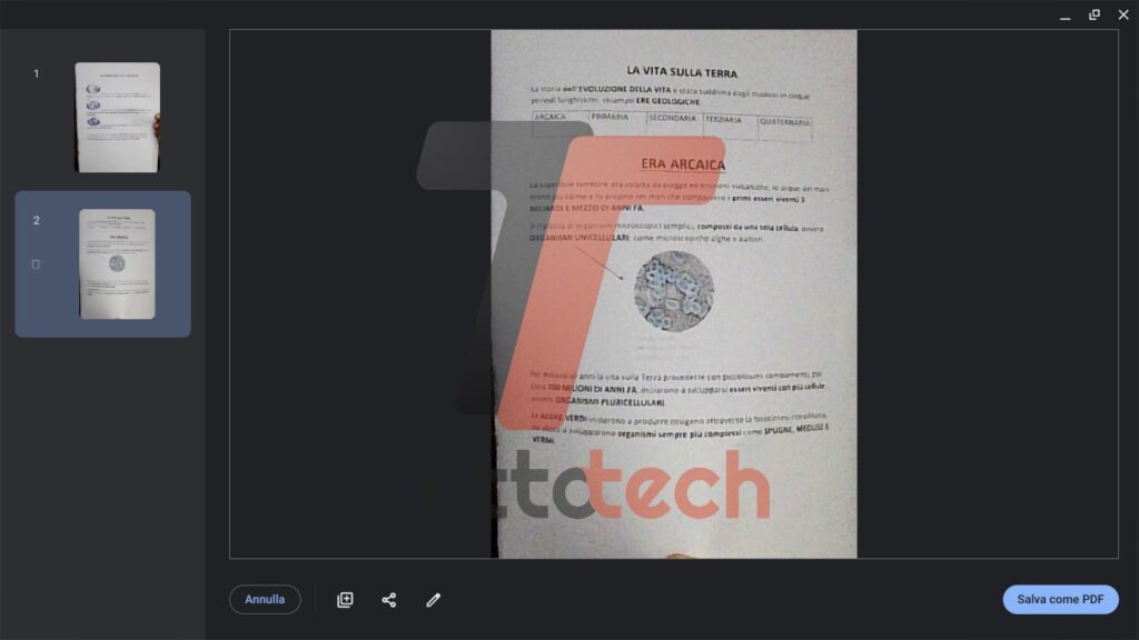 ChromeOS 108 scansione multi pagina
