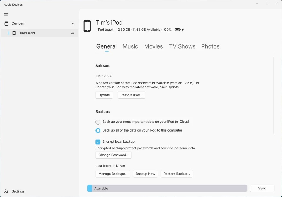 Come si presenterà Apple Devices Preview, l'app che sostituirà iTunes su Windows 11