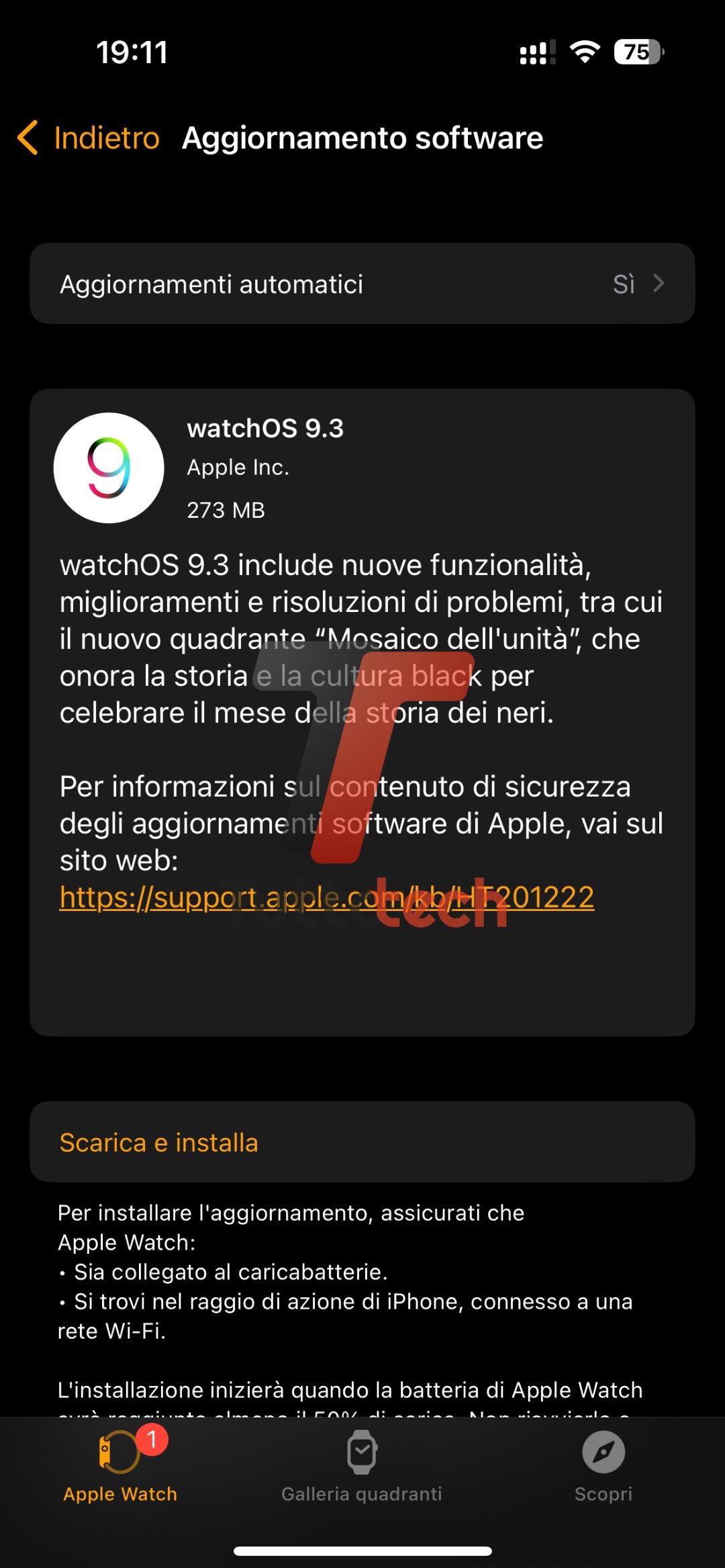 Changelog di watchOS 9.3 su Apple Watch 8