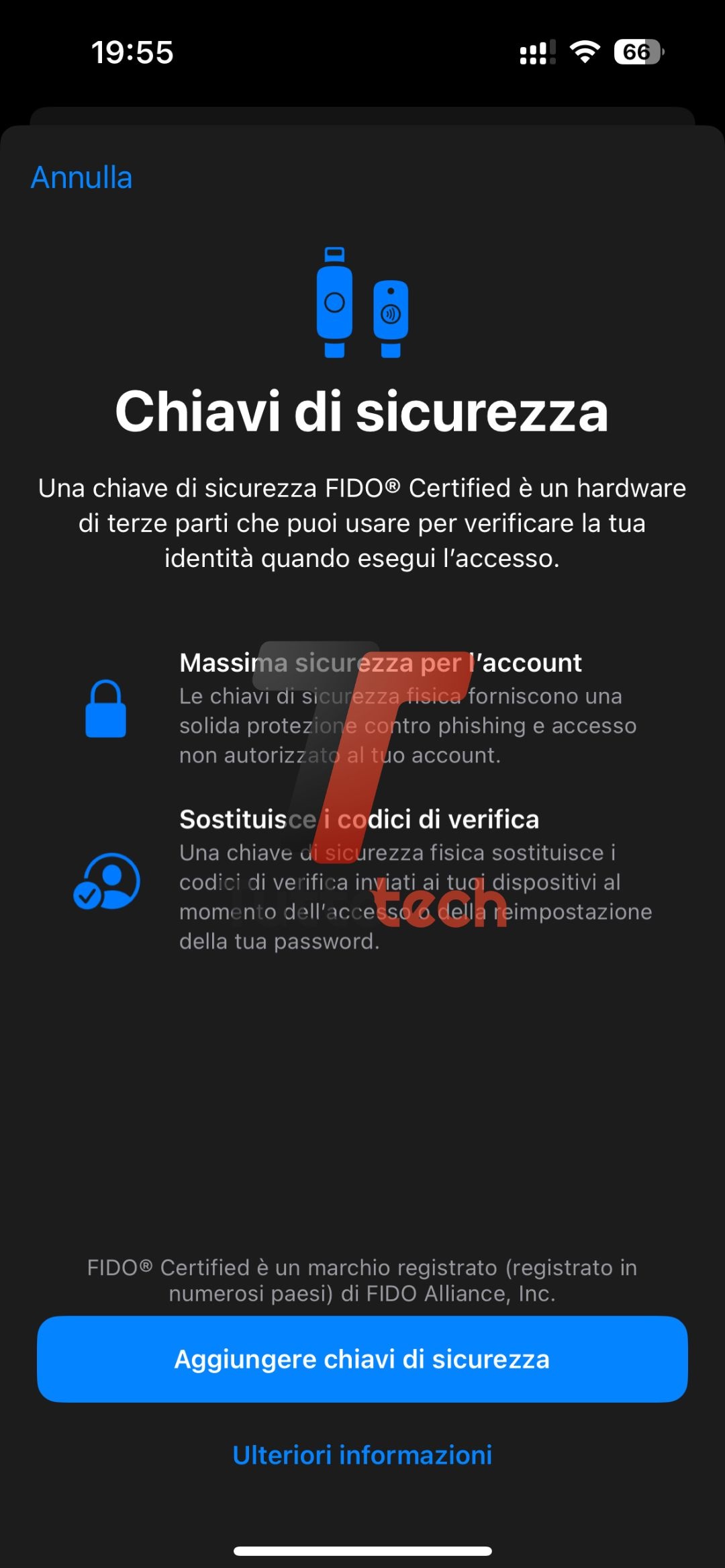 Con iOS 16.3, arrivano le chiavi di sicurezza FIDO per l'ID Apple