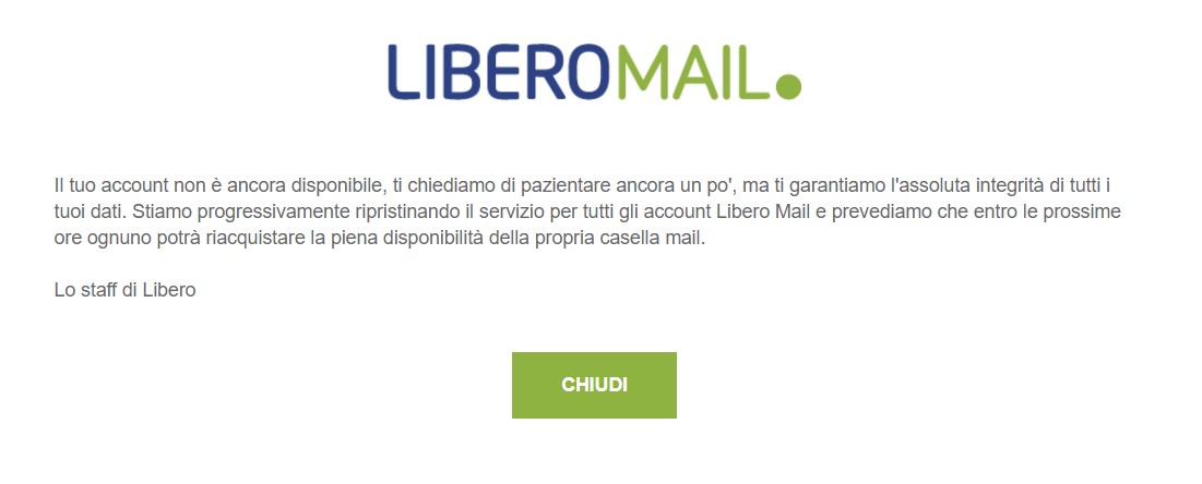 email Libero down