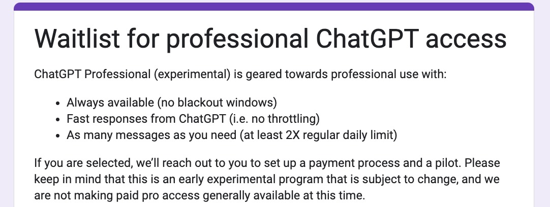 OpenAI ChatGPT Professional