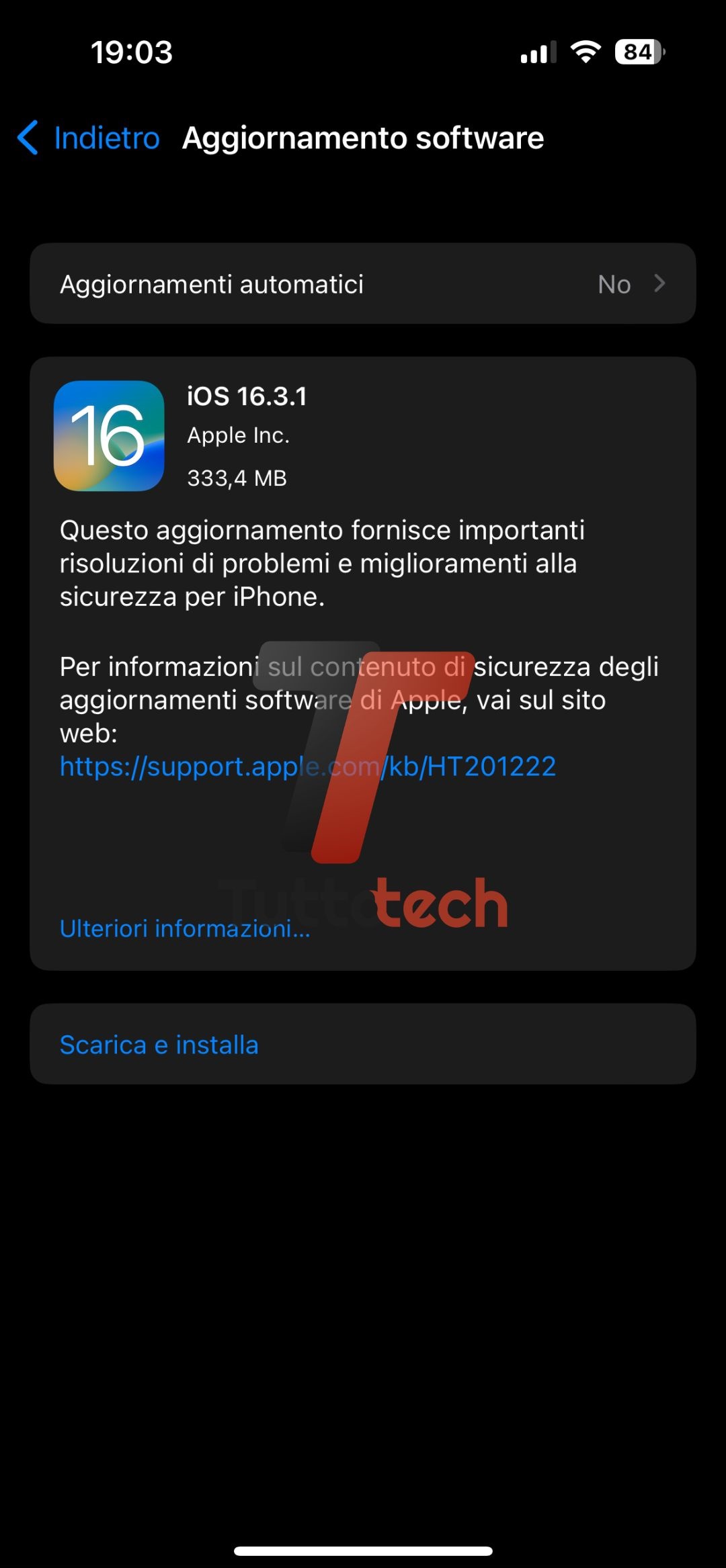Apple iOS 16.3.1 Changelog su iPhone 14 Pro