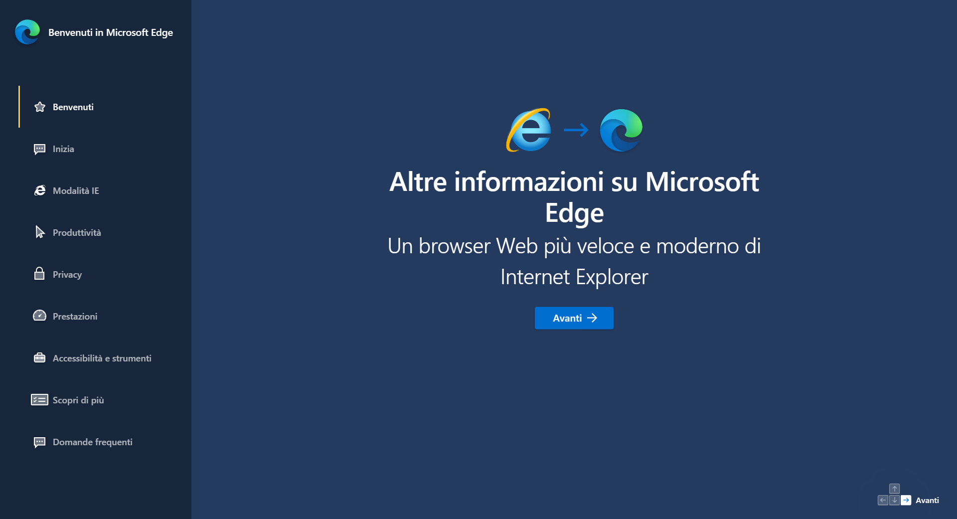 Passaggio da Internet Explorer a Microsoft Edge