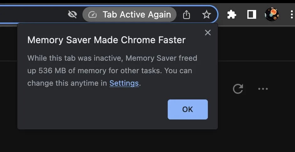 Google Chrome opzioni risparmio memoria