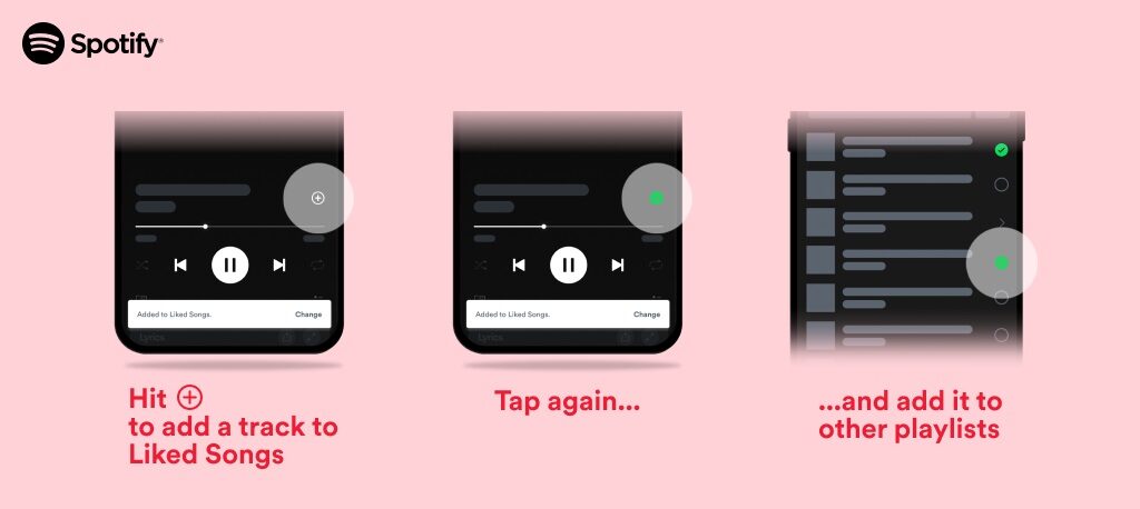 Spotify nuovo pulsante aggiungi