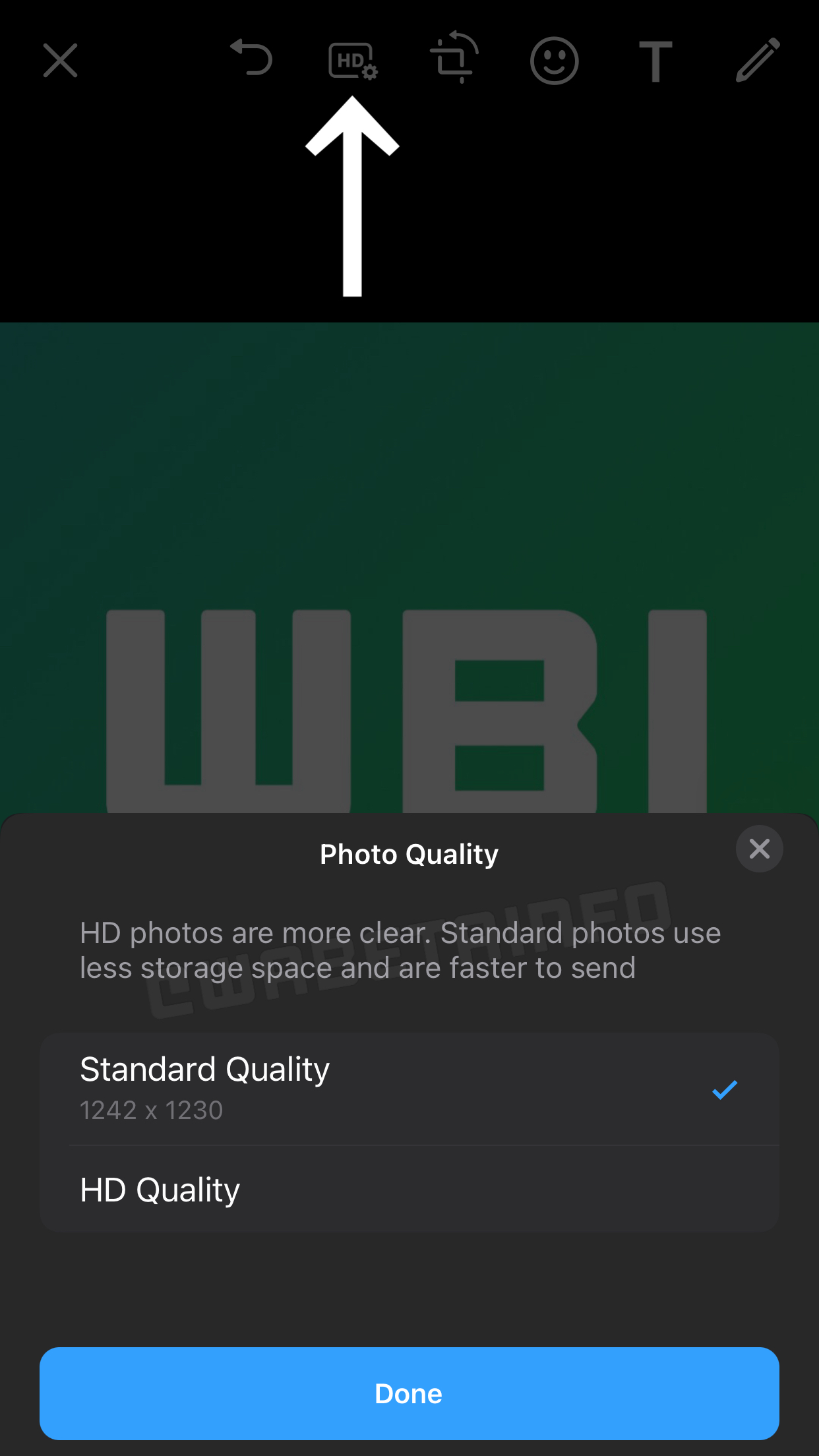 WhatsApp Beta per iOS introduce l'opzione HD per la condivisione delle immagini 1