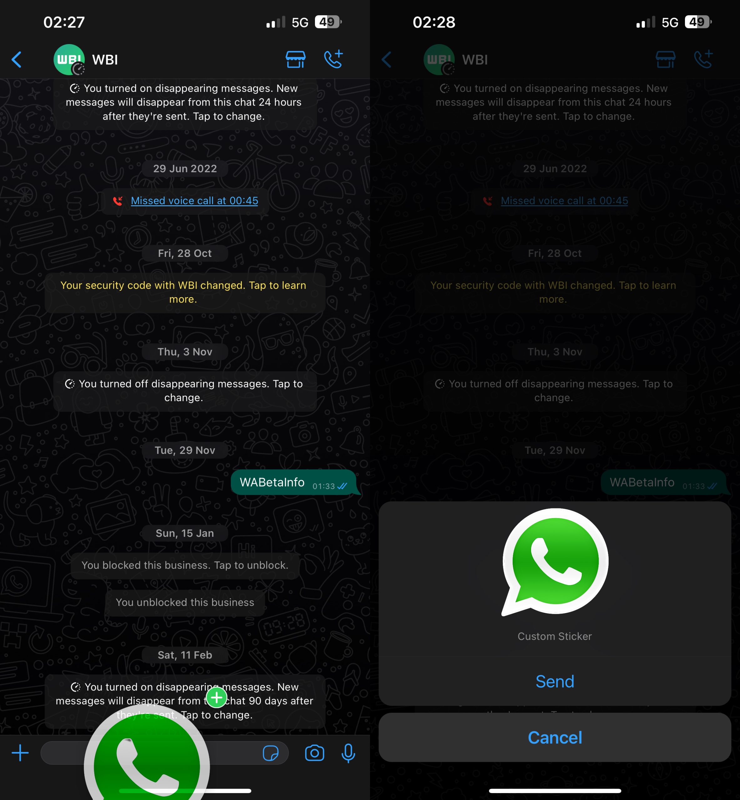 WhatsApp Beta per iOS e Windows introduce nuove funzioni per sticker e chiamate 1
