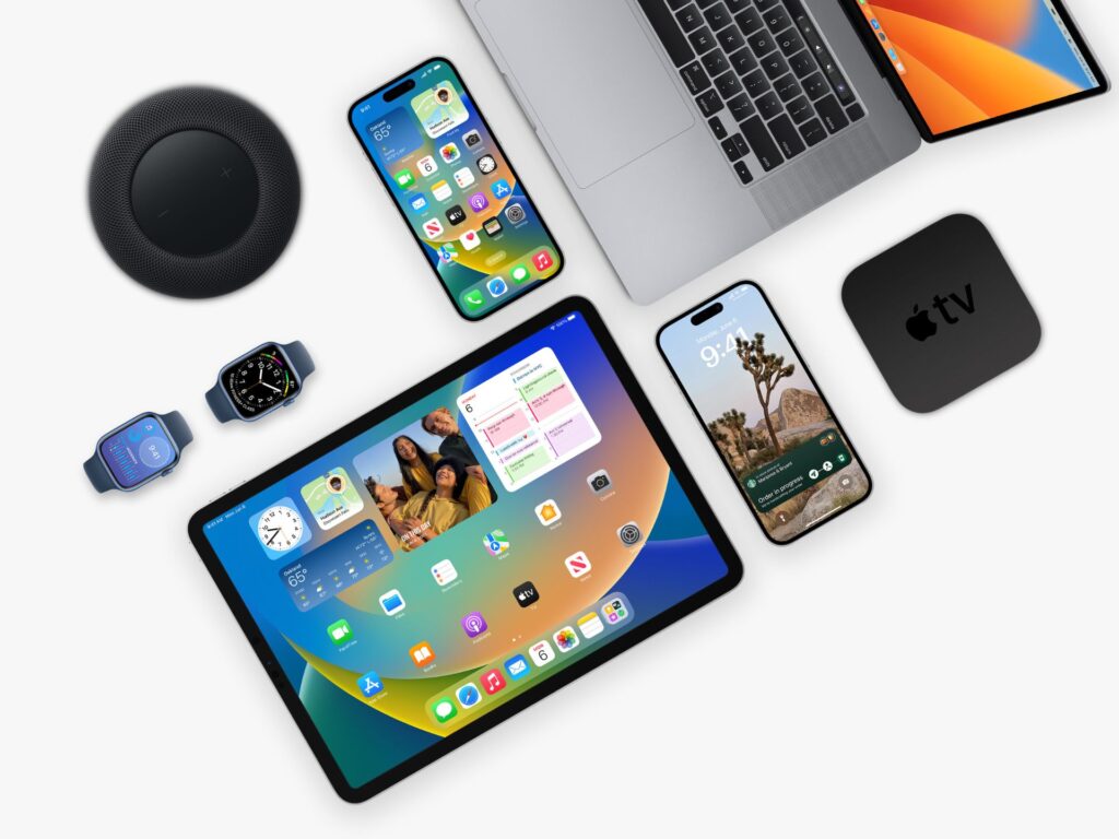 Apple iOS iPadOS macOS tvOS watchOS HomePod Apple TV iPhone iPad Mac
