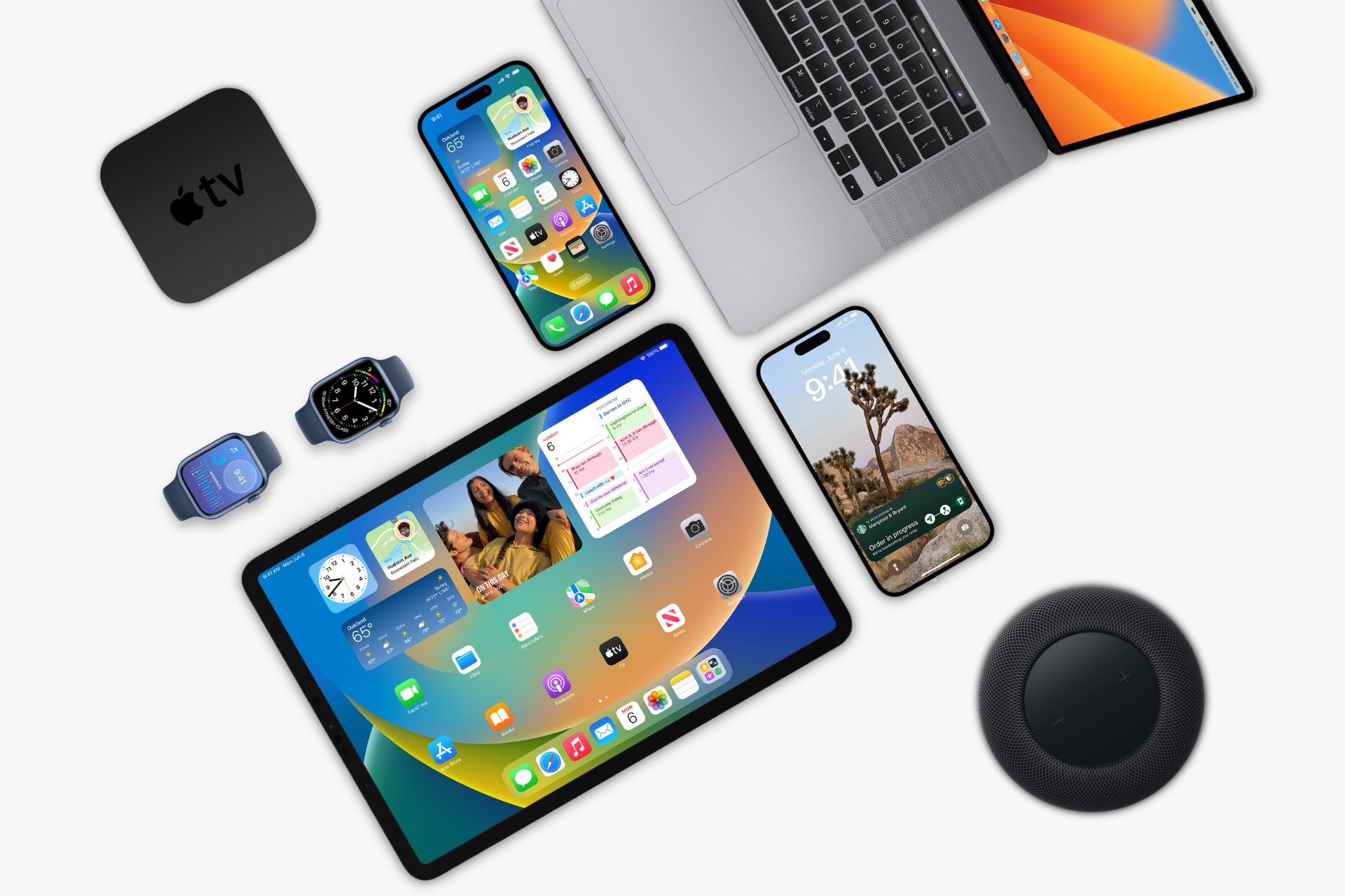 Apple iOS iPadOS macOS tvOS watchOS HomePod Apple TV iPhone iPad Mac