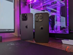 Apple iPhone 14 Pro nero siderale e Apple iPhone 14 Pro Max viola scuro