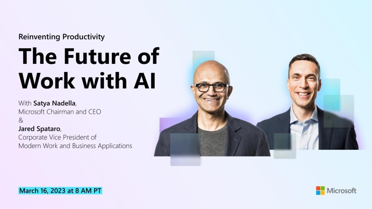 Microsoft annuncia un evento sul futuro del lavoro con l'intelligenza artificiale