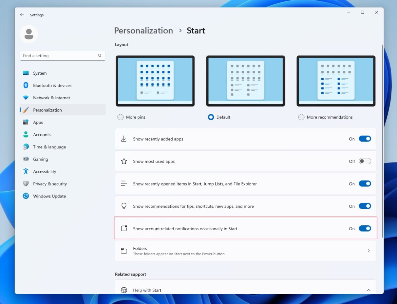 Microsoft sta introducendo nuove notifiche nel menu Start di Windows 11