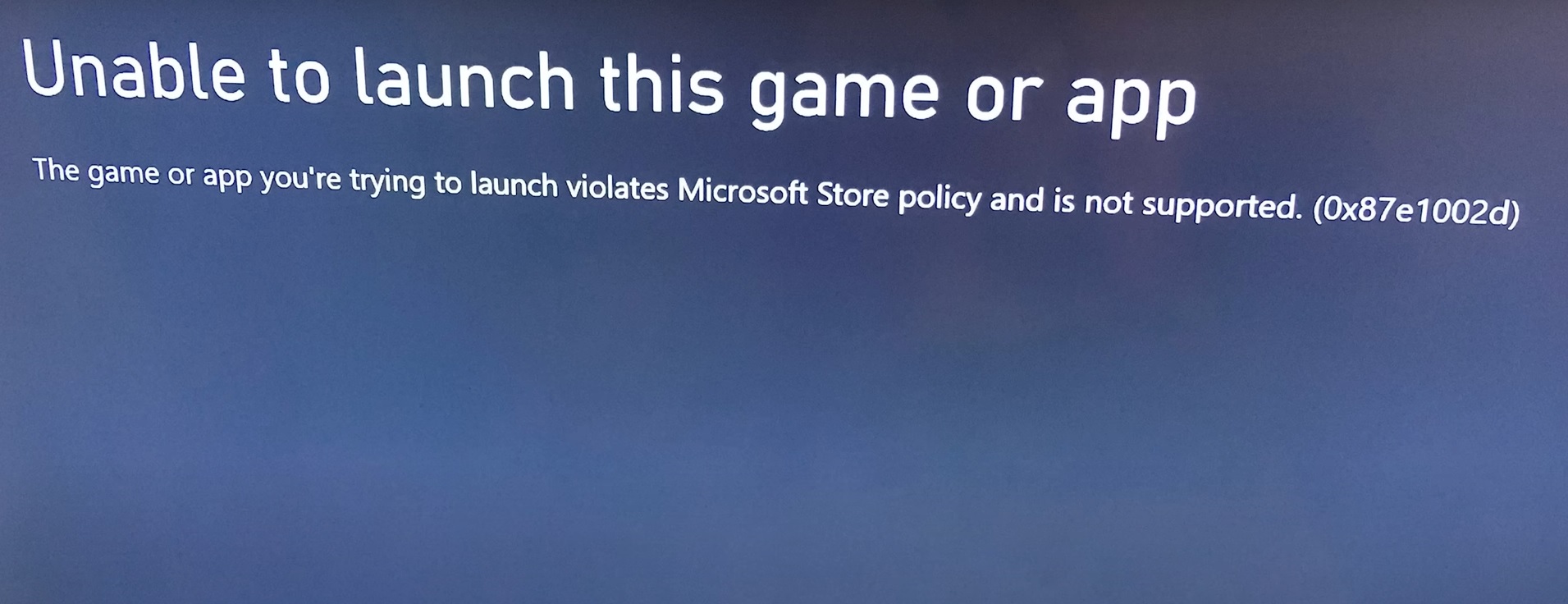 Xbox messaggio emulazione non consentita