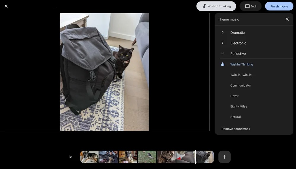 editor video Google Foto Chromebook