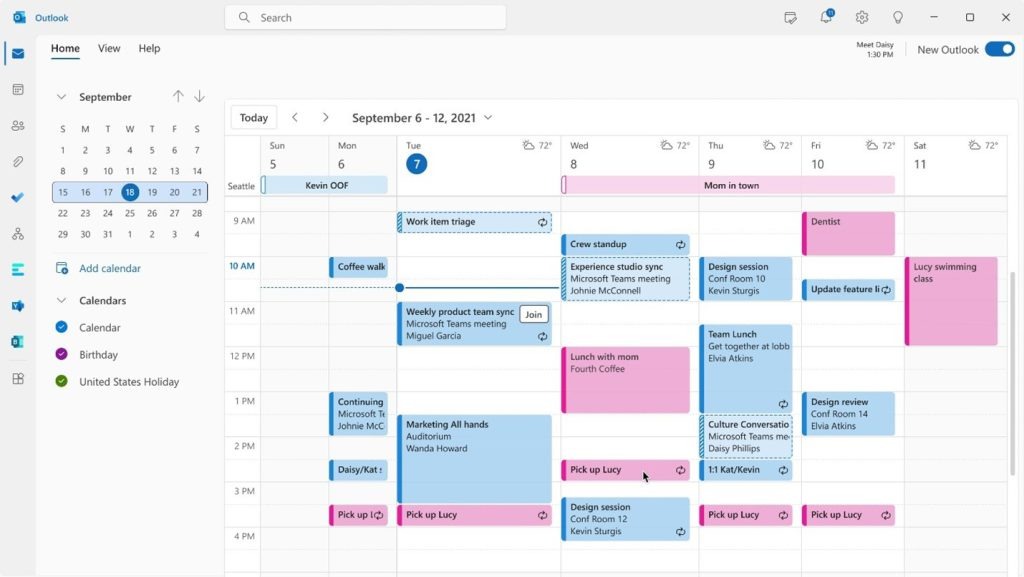 Microsoft Outlook calendario