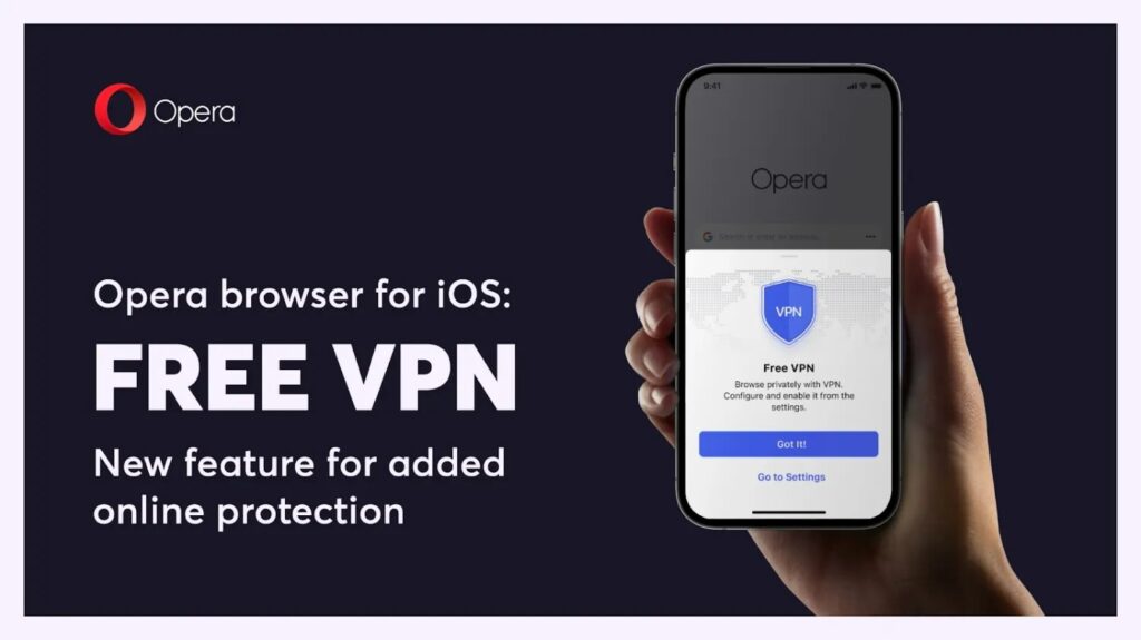 VPN gratis Opera per iOS