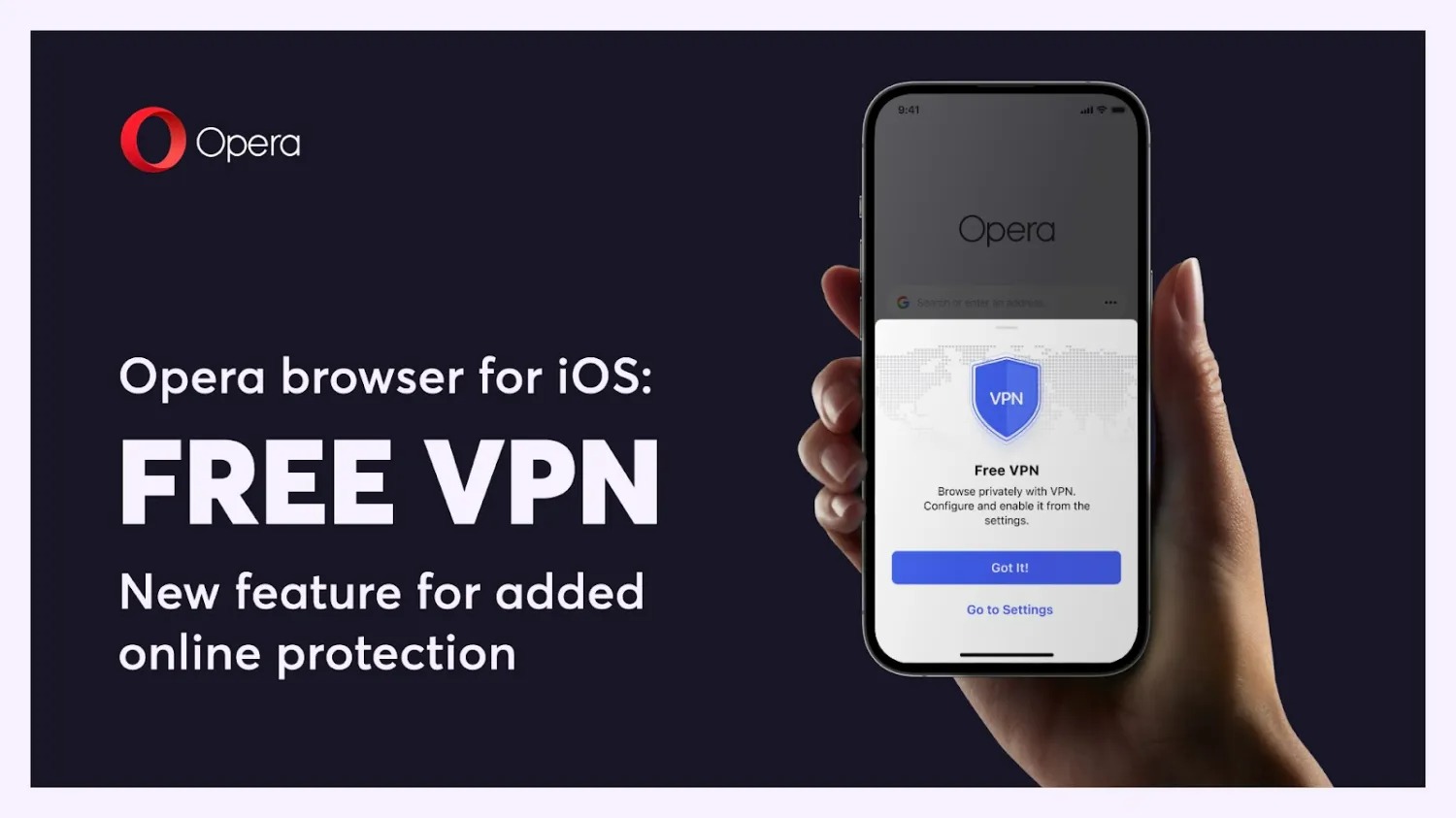 VPN gratis Opera per iOS