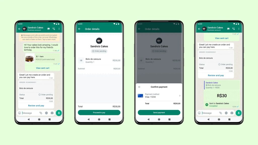 WhatsApp acquisti e pagamenti in app (Brasile)