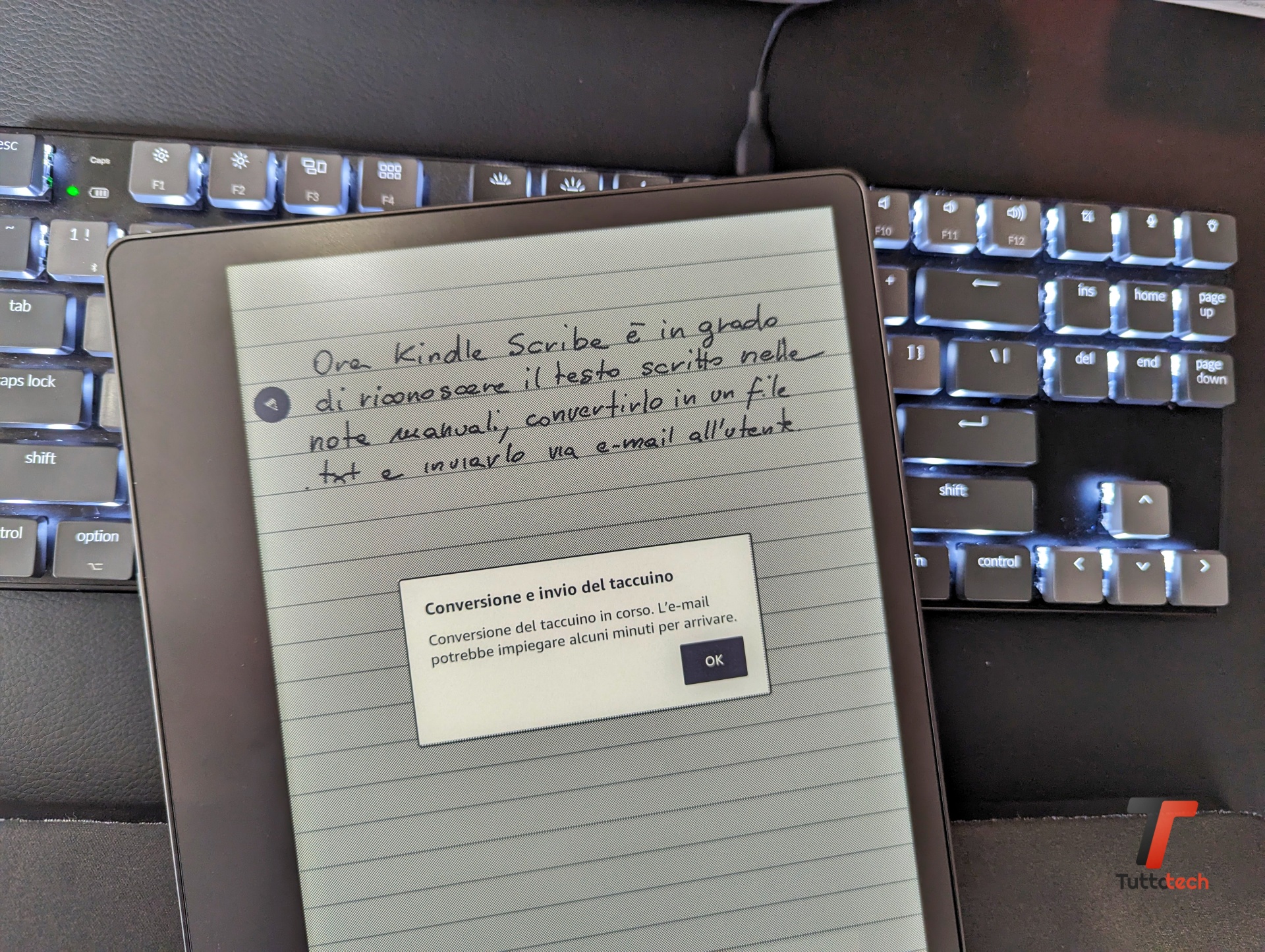 Kindle Scribe aggiornamento conversione del testo