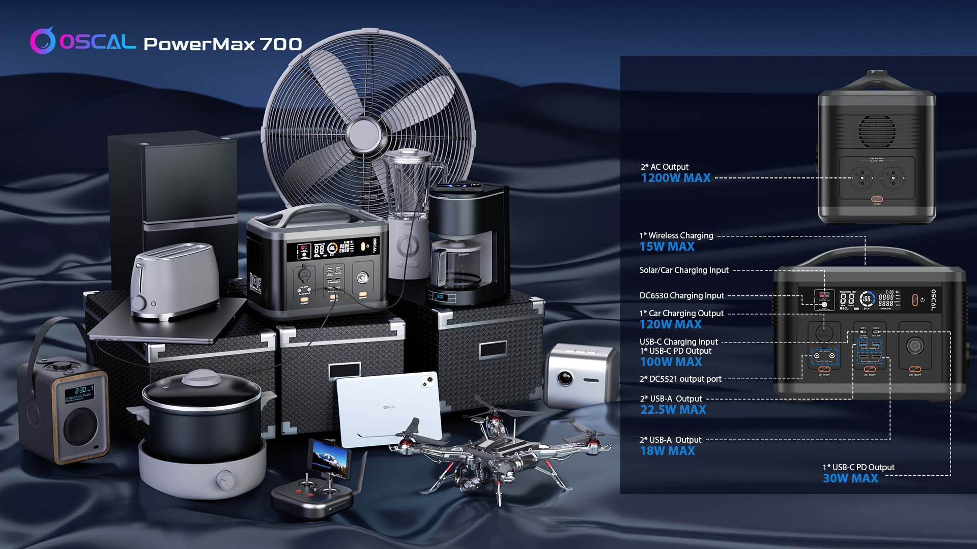 OSCAL PowerMax 700 arriva sul mercato: innovativo, eco-friendly e super conveniente 5