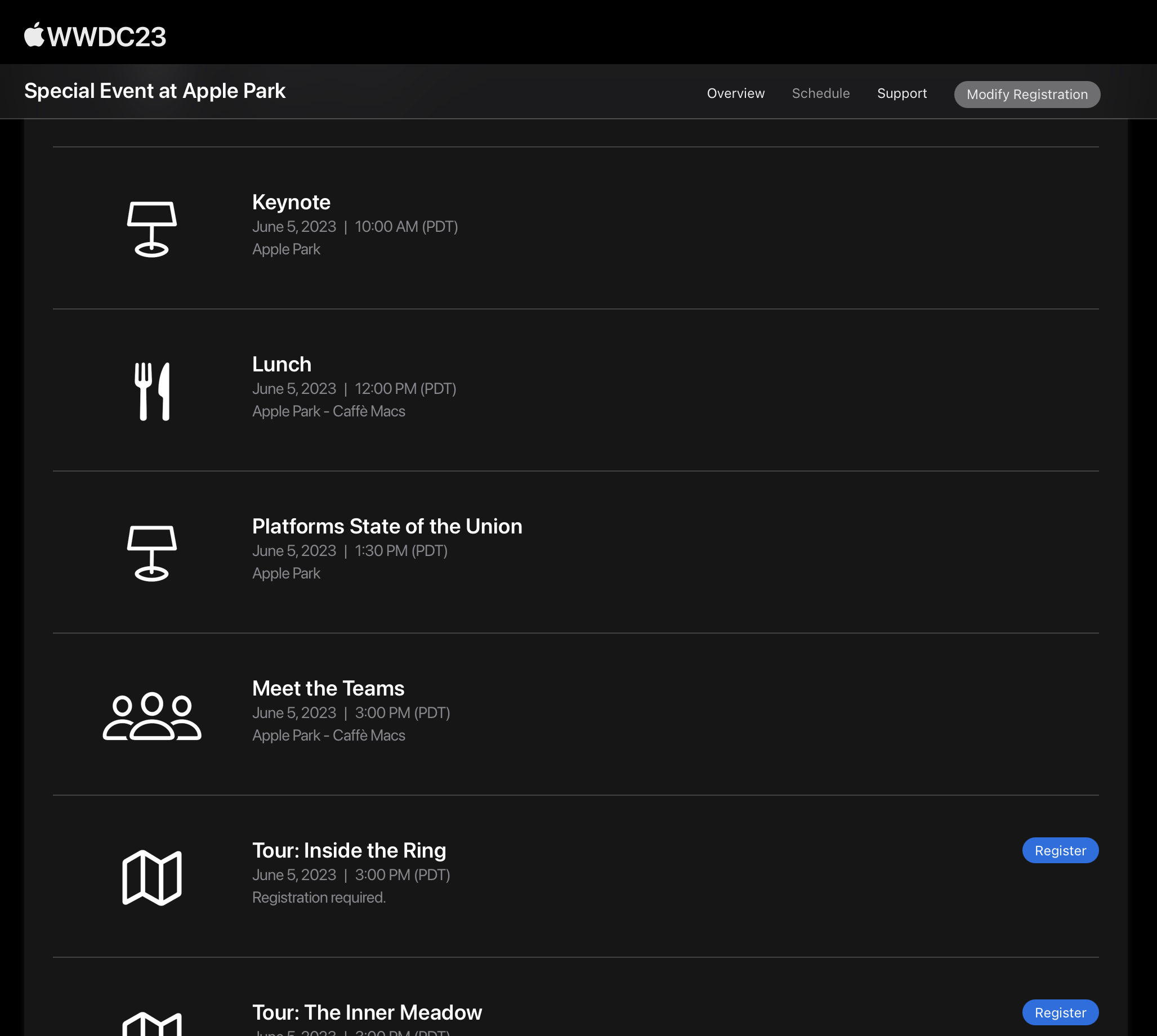 WWDC23 - Programma Special Event at Apple Park