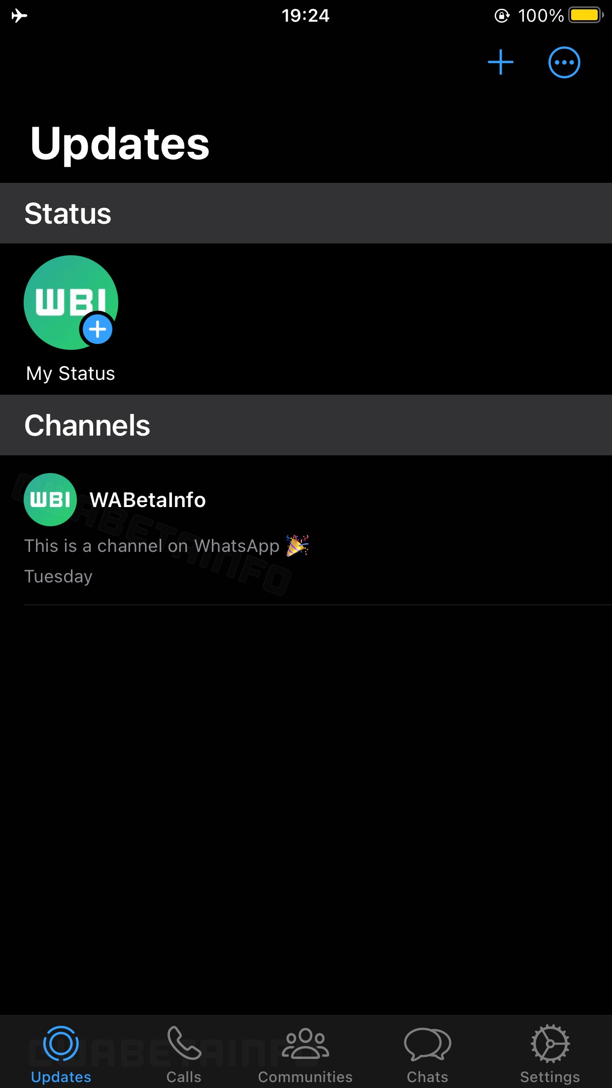 WhatsApp Beta canali iOS