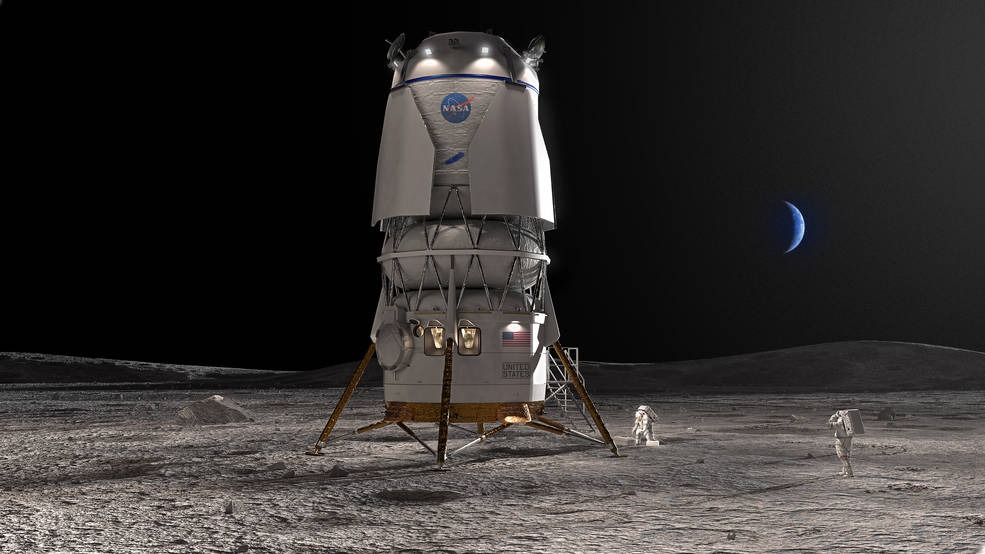 lander lunare Blue Moon di Blue Origin per missioni Artemis NASA