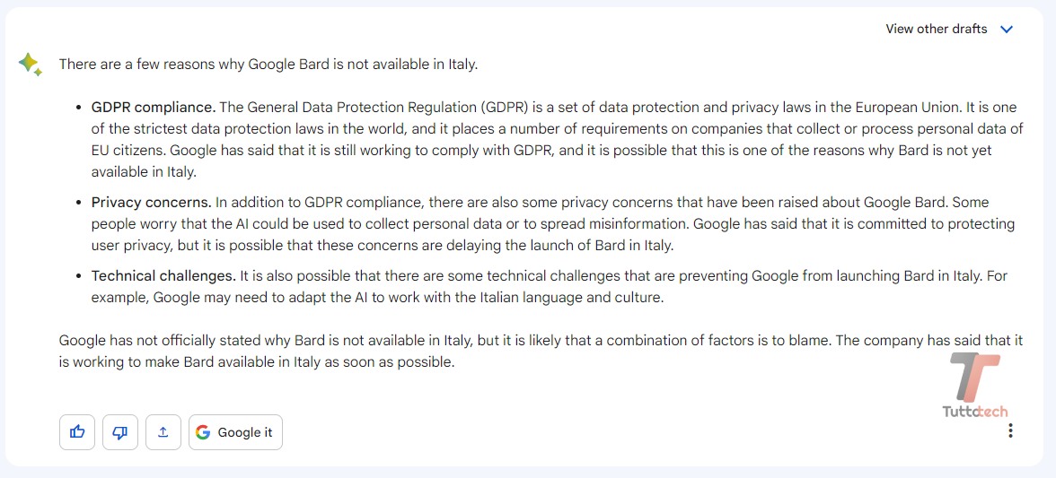 Perché Google non è disponibile in Italia
