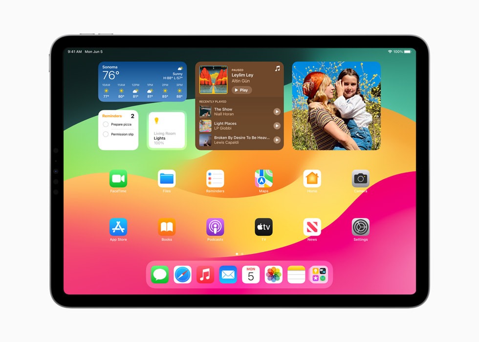 iPadOS widget interattivi