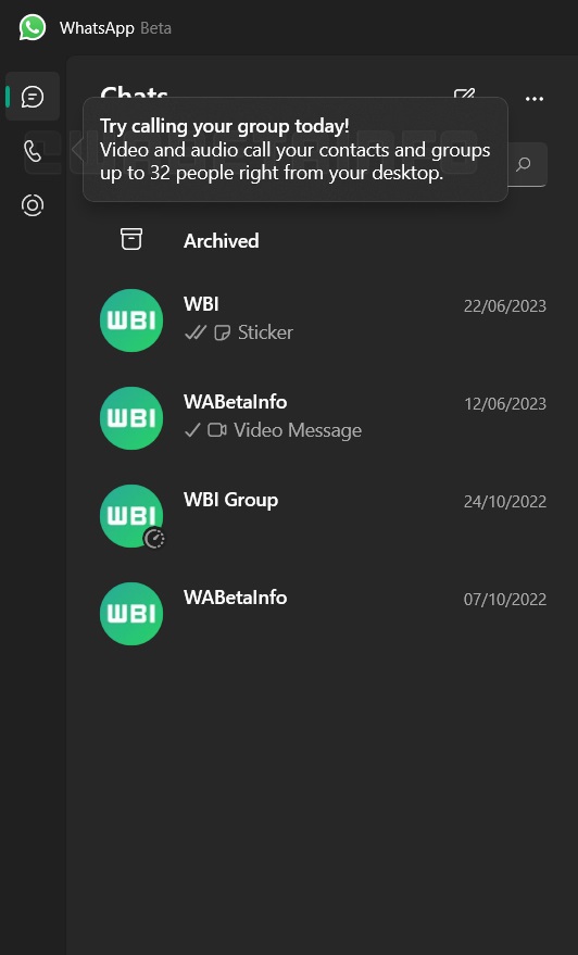 WhatsApp Windows videochiamate fino a 32 partecipanti