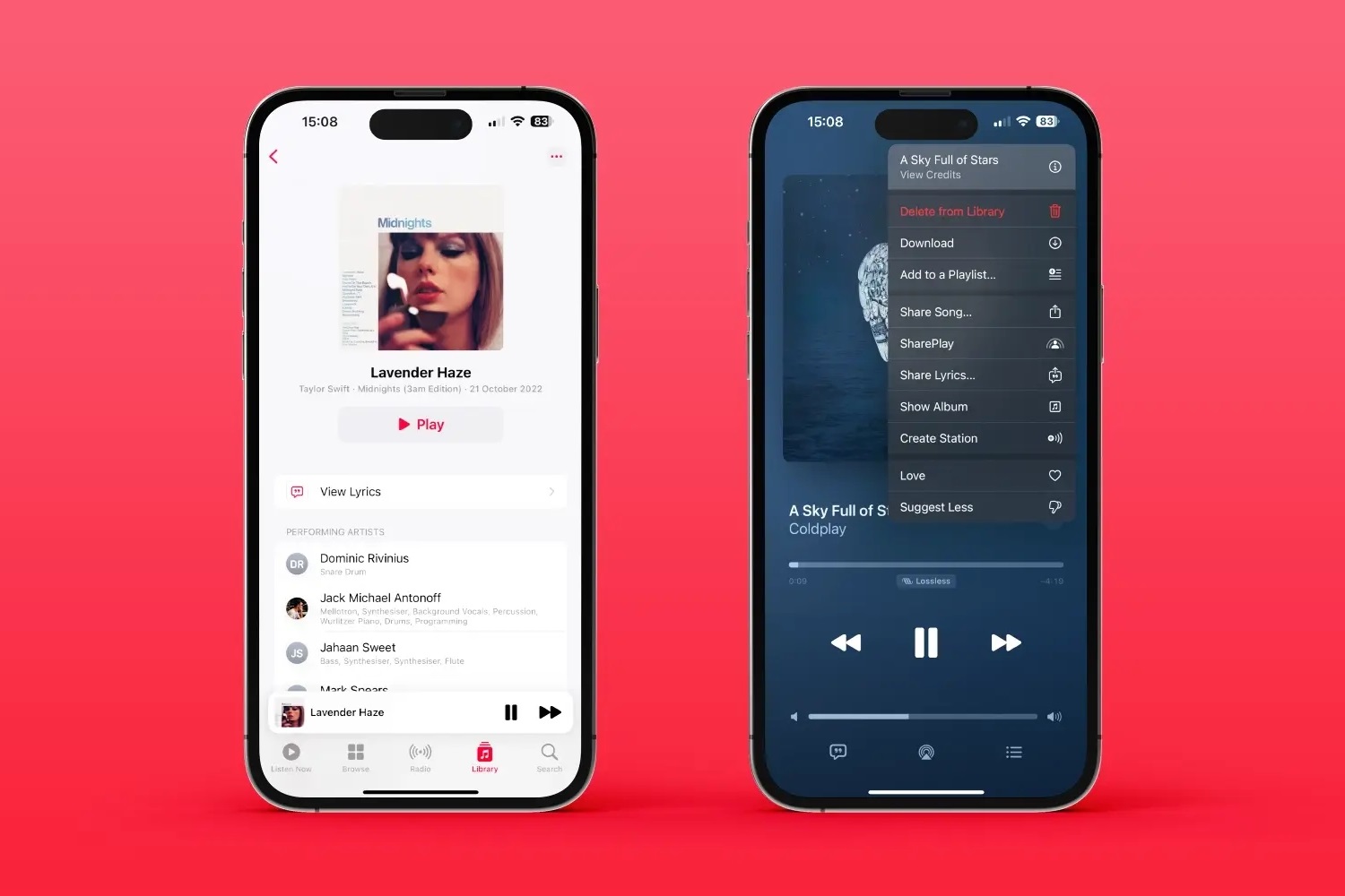 iOS 17 DB3 - Apple Music song credits