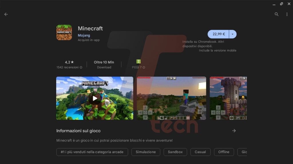 Minecraft gratis Chromebook