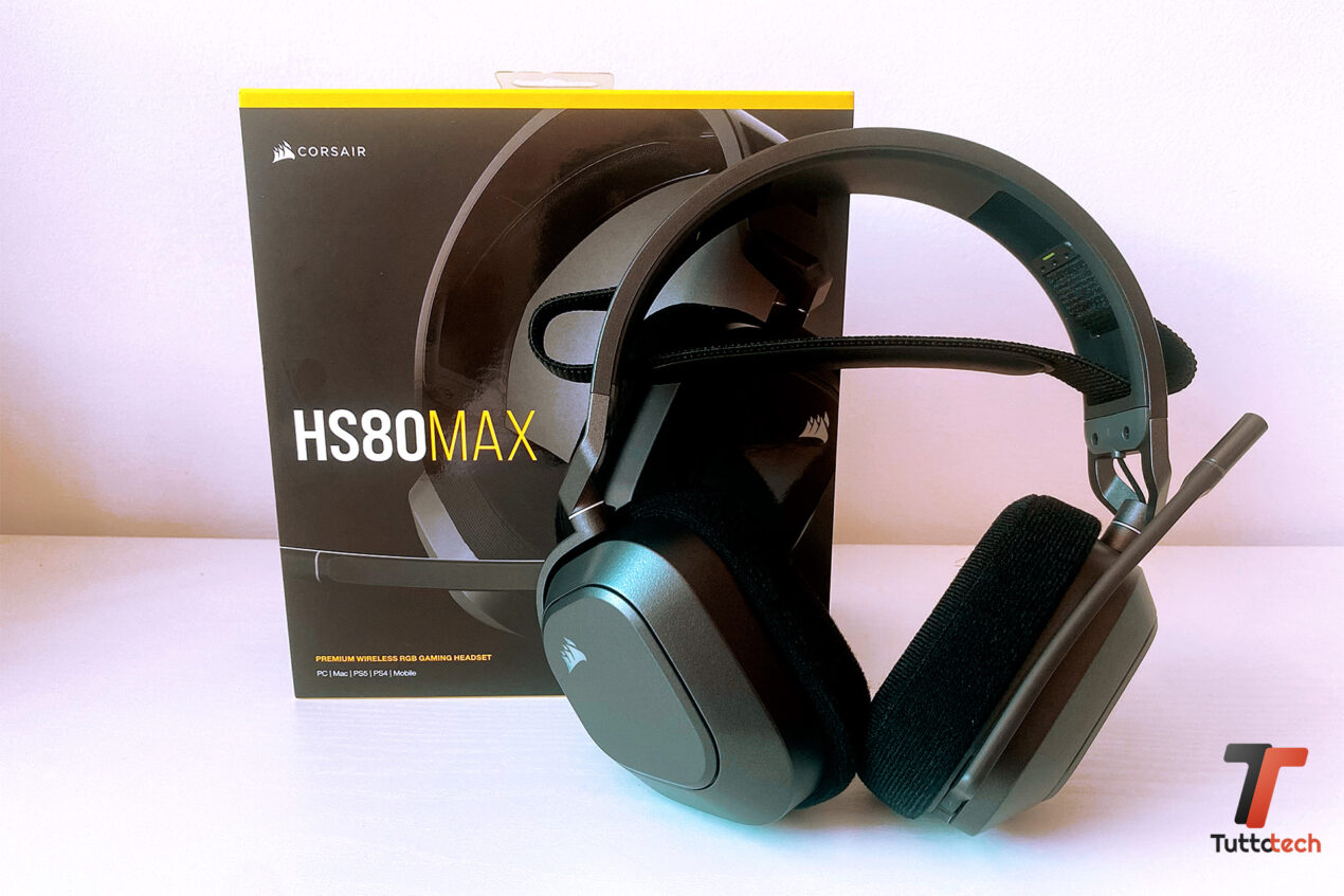 Recensione Corsair HS80 MAX WIRELESS, cuffie gaming al top con Dolby Atmos